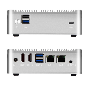 Oem Intel Celeron j4125 Quad core 2.0GHz 2 LAN GbE Ethernet RJ45 Dual HD hiển thị 4 <span class=keywords><strong>USB</strong></span> Loại C win11 Mini PC - Product Image 1
