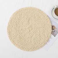 Napperons en papier décoratifs ronds napperon tissé à la main pour table à manger