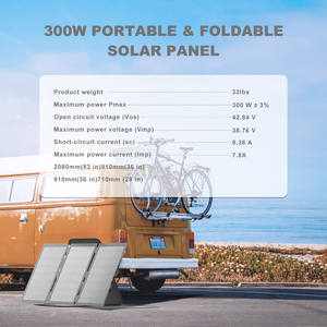 Générateur solaire portable <span class=keywords><strong>CTECHi</strong></span> à cellules monocristallines 100W 200W 300W, panneau solaire pliable pour le camping et les activités de plein air - Product Image 3