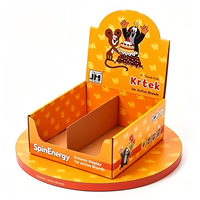 Caja de Exhibición de Cartón Corrugado Personalizada, Fácil de Montar, Bandeja Plegable para Mostrador, para Exhibición de Barras de Chocolate y Snacks Envueltos