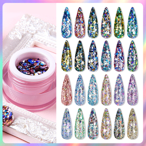 الجملة عالية الجودة حورية البحر بريق جل 24 لون بريق فوق البنفسجية هلام البولندية OEM/ODM - Product Image 6