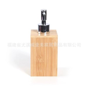 Bamboo lotion bottles, refillable bottles for home, hotel, and guesthouse use; hand sanitizer and personal care products; - Product Image 4