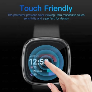 Accessoires de montre intelligente souple PMMA + PC Film de protection à couverture complète pour <span class=keywords><strong>Fitbit</strong></span> <span class=keywords><strong>Versa</strong></span> 4/Sense <span class=keywords><strong>2</strong></span> Film de protection d'écran - Product Image 4