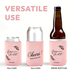 Porte-canettes personnalisés pour cadeaux de mariage - Refroidisseurs de canettes de bière personnalisés - Marque OEM - Matériau néoprène - Moderne - Product Image 3