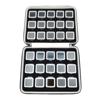 Lot de 30 boîtes de présentation en plastique pour pierres précieuses avec étui zippé en cuir PU, organisateur portable pour pierres en vrac, idéal pour le voyage