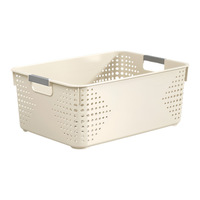 Panier de rangement rectangulaire moderne en plastique - Écologique, durable, imperméable, pour la décoration de la maison, rangement multi-usages