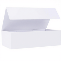 Boîtes cadeaux rectangulaires en carton blanc LFBOX avec couvercles magnétiques 13,8x8,3x4,4 Grandes boîtes de proposition pour demoiselles d'honneur et garçons d'honneur Lot de 5