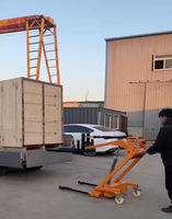 Nouveau chariot élévateur compact hydraulique électrique 3-en-1 avec fonctions de levage, de superposition et de pliage, capacité de charge de 500 kg pour entrepôt