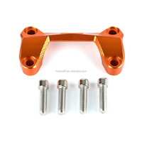 RTS pour K DUKE 125 DUKE 200 DUKE 390 Moto Orange CNC Aluminium Rehausseurs de Guidon avec Collier de Fixation Supérieur