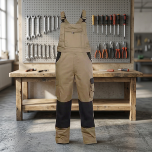 Combinaisons de travail en coton kaki pour hommes, résistantes aux flammes, résistantes à l'abrasion, durables, certifiées CE, usage industriel - Product Image 5