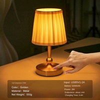 Lampe de chevet de bureau rechargeable, lampe de lecture pour restaurant, hôtel, bar, décoration de chambre à coucher, lampe de table LED sans fil, capteur tactile