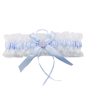 LUOXIN <span class=keywords><strong>Jarretière</strong></span> de mariée sexy en dentelle et satin avec nœud pour femme - Product Image 6