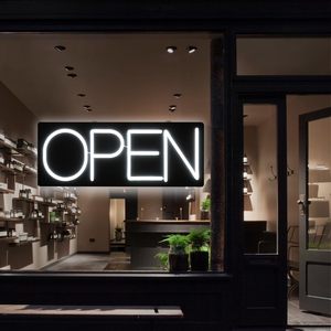 オープンサインビジネス12V/2A超明るいLEDネオンサイン22インチ軽量ビジネス店先窓ガラスドア小売店用 - Product Image 4