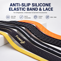 Bande élastique en silicone antidérapante avec logo personnalisé pour les sous-vêtements et accessoires vestimentaires
