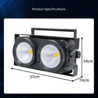 2x100W Projecteur LED Blinder à 2 Faisceaux Blanc Chaud et Froid, Effet COB, avec Bande LED pour Événements et Bars