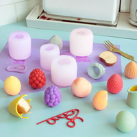 Molde de Silicona 3D con Forma de Fruta para Helados, Molde para Chocolate con Forma de Frambuesa, Molde para Fondant de Mango y Fresa, Decoración de Pasteles