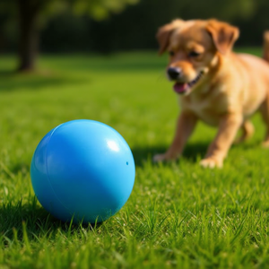 Pelota de color sólido Yommy de 9.5cm con silbato para mascotas - Product Image 3