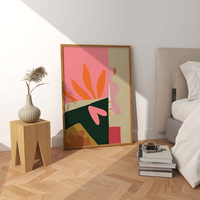 Peinture à l'huile peinte à la main, abstraite rose magenta, sur toile, taille personnalisée, vente en gros, décoration murale pour hôtel et maison