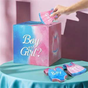 Baby Shower e genere rivelano le urne per il voto di genere per feste Decorative per matrimoni - Product Image 2
