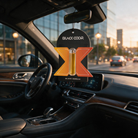 Diffuseur de parfum pour voiture en forme de lettre X, carte parfumée à suspendre aux huiles essentielles, parfum VANILLE Premium longue durée, senteur naturelle