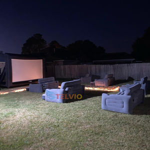 <span class=keywords><strong>Grand</strong></span> écran de cinéma gonflable pour l'extérieur, projecteur de jardin, écran gonflable pour cinéma avec canapé gonflable pour les fêtes - Product Image 2