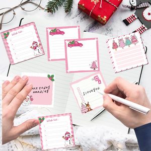 Blocchetti Adesivi Natalizi Creativi, <span class=keywords><strong>Note</strong></span> Colorate a Cartoni Animati per Ufficio, Messaggi per Studenti, Memo Rimovibili ad Alta Adesività - Product Image 4