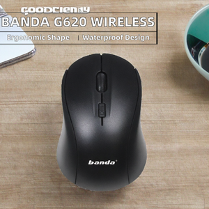 <span class=keywords><strong>Banda</strong></span> G620 Ratón óptico inalámbrico de 2,4 GHz para ordenador portátil, alimentado por batería, resistente al agua, negro de alta calidad - Product Image 5