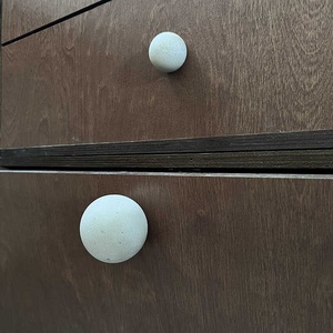 SAIDKOCC Luxury Marble Stone Sphere D4cm/6cm Calacatta Viola Door &amp; Drawer Furniture Handle Vintage <strong>Knob</strong> for Home Decor - Product Image 5