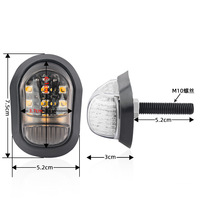 Clignotant LED pour moto, style rétro modifié, super lumineux, pour scooter, avant/côté, design nid d'abeille