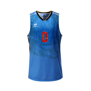 Chinese custom new design basketball jersey sublimation International Jersey blue basketball uniform - Product Image 1