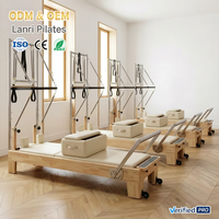 Tour de Pilates en bois de chêne durable 2-en-1, portable, avec logo personnalisé, pour studio de Pilates, machine de fitness pour le remodelage corporel et la gym, vente en gros