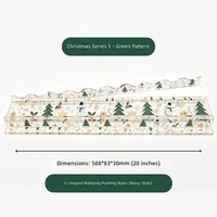 Mahjong américain, design ondulé de Noël, règle magnétique de 20 pouces, accessoires de jeu de société, mahjong de Noël durable
