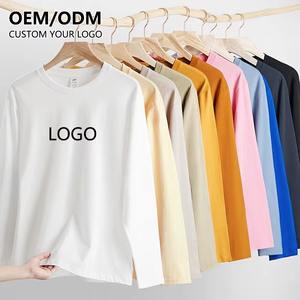 T-shirts à manches longues personnalisés pas chers, impression par sublimation, logo, séchage rapide, 100% coton, pour hommes - Product Image 1