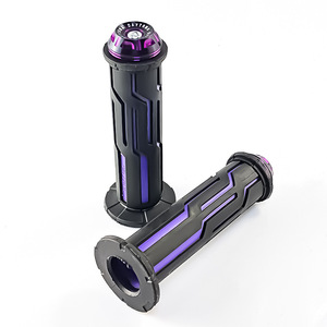 Qiangye <b>Motorcycle</b> Handlebar <b>Grips</b> 6 In Black Purple Universal Modification Parts For Off Road Vehicles And Skateboards - Product Image 1