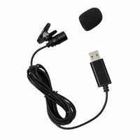 Microphone cravate filaire USB mini OEM pour enregistrement vocal sur ordinateur, suppression du bruit, microphone à condensateur pour ordinateur portable et tablette