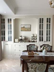 Light Luxury Solid Wood Integrated <b>Wall</b> Wine <b>Cabinet</b> Simple Modern Design for Restaurant Dining Storage <b>Display</b> in Dining Room - Product Image 3