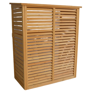 Écran <span class=keywords><strong>de</strong></span> protection en bois massif pour climatiseur, cache-climatiseur en bois - Product Image 3