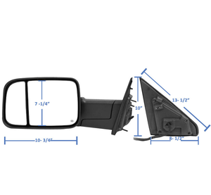 Espejo Retrovisor Lateral XMAXVISION para 1500 2019-2024, Eléctrico, con Calefacción, Luz de Señal de Giro, Luz de Cortesía, Nuevo, Punto Ciego, Negro - Product Image 1