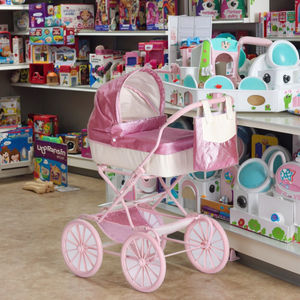 Poussette de poupée de luxe avec cadre métallique exquis, jouets de jeu, vente directe d'usine - Excellents accessoires pour poupées - Product Image 6