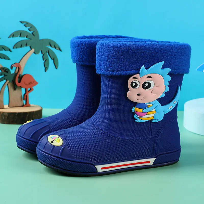 Commercio all'ingrosso di Gomma Rainboots Unisex Per I Bambini Scarpe Da Pioggia IN PVC Del Fumetto Stivali Da Pioggia Per I Bambini