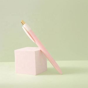 Bolígrafo de punta redonda simple color macarrón para estudiantes, 1.0 mm, impresión UV, regalo promocional de oficina, plástico, logotipo personalizado - Product Image 4