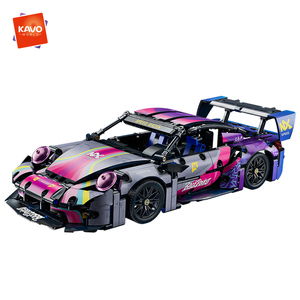 Kit de modèle de supercar en blocs de construction RC 1:14 - Jouet d'assemblage de <span class=keywords><strong>voiture</strong></span> de course pour enfants, ensemble de petites briques DIY, cadeau pour enfants - Product Image 2