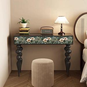 Tocador Minimalista Americano de Madera Maciza con Almacenamiento para Dormitorio, Escritorio de Maquillaje para Apartamentos Pequeños - Product Image 1