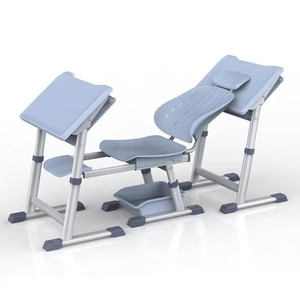 Durable Modern Steel School Chair Arm Desk Adjustable Height <b>Foldable</b> Stackable Eco-Friendly Writing <b>Table</b> for Classroom - Product Image 1