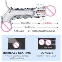 Großhandel Transparenter G-Punkt Sleeve Dildo Vibrator Masturbation Stimulation Männlicher Punkt-Vibrator Sexy Spielzeug Sex Erwachsenen-Sexspielzeug für Männer