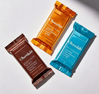 Emballage personnalisé en plastique, aluminium, mylar, pour chocolat, noix, barres énergétiques protéinées, sachet de collation, sachet d'aliments