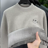 Pull en maille pour homme avec logo personnalisé OEM, motif jacquard, col rond, tricot d'hiver, pull décontracté pour homme, pull personnalisé