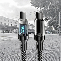 Câble de charge USB C vers Type C 120W avec affichage LED, gaine en PVC et tressage, charge ultra rapide pour Xiaomi POCO pour Samsung