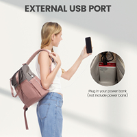 LOVEVOOK 2025 Trendy 14in Sac à dos pour ordinateur portable Convertible 2pc Tote Bag Set with Fashion Purse for Women Girls School Outdoor Travel