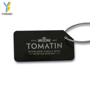 Étiquettes d'identification de bagage de voyage en alliage d'aluminium et métallique Étiquettes de nom de valise avec motif de lettres - Product Image 3
